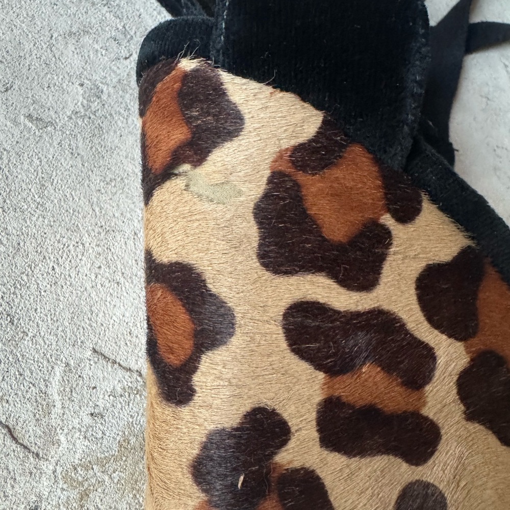 Stuart Weitzman x Theodora & Callum Leopard-Print Wedge Sandals Size 7 - Picture 9 of 9